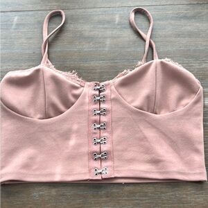⭐️Hesperus,Cami-Bralette,Hook & Eye Embellished,Pull-On,Soft Mauve, Size S